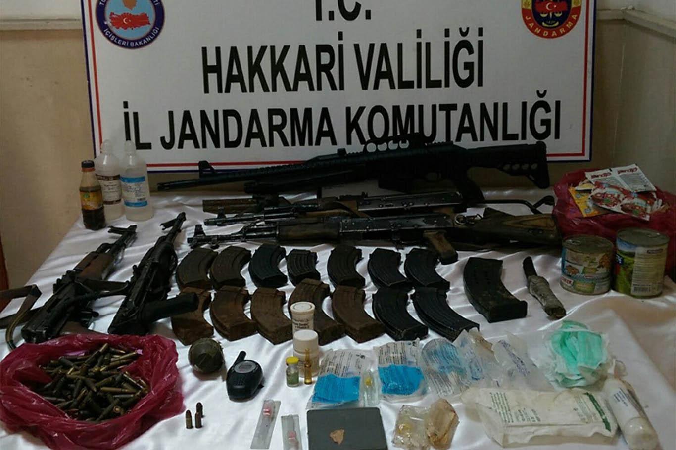 PKK operasyonunda mühimmat ve eroin ele geçirildi